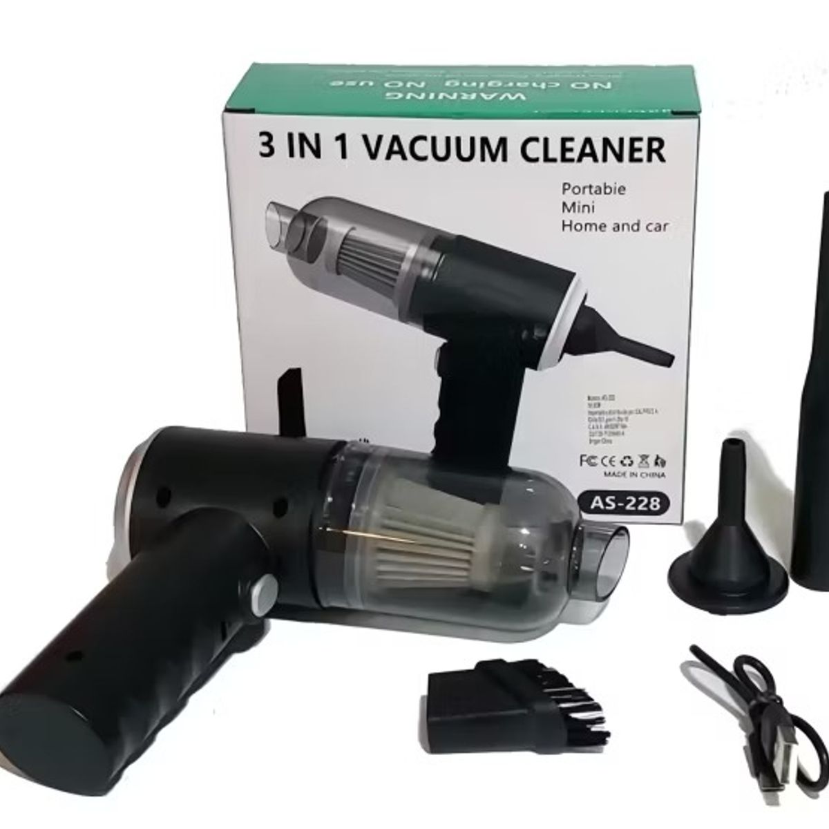 GENERICO - MINI ASPIRADORA PORTATIL 3 EN 1
