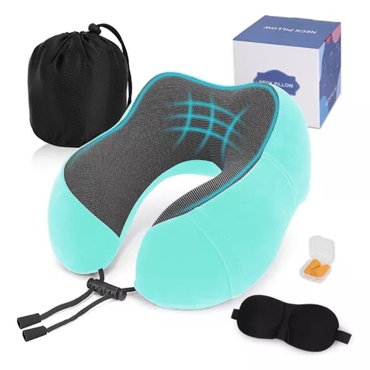 GENERICO - Almohada De Cuello Para Viaje Trabajo Cojín Soporte Cómodo