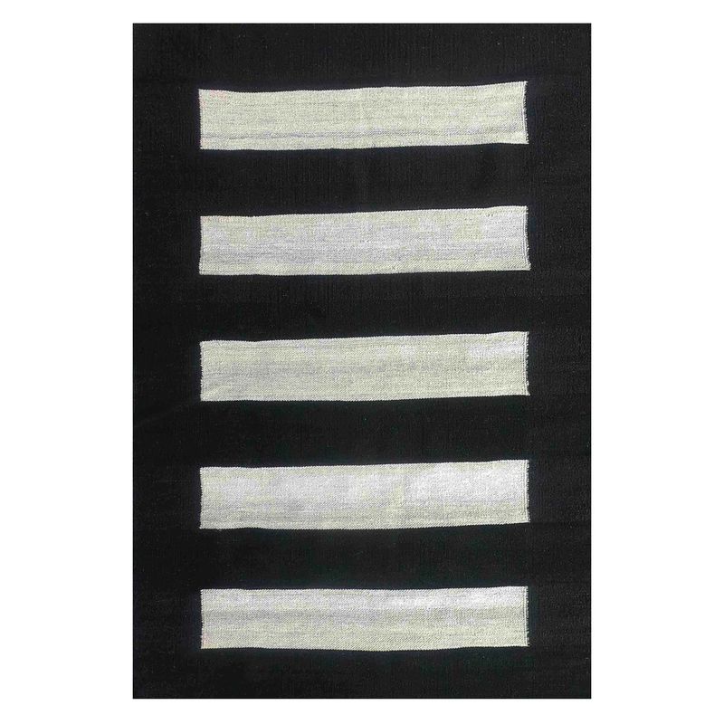 CONSORCIO PERSA - Alfombra de Lana tonos neutros, Kelim Nazca 3.50 x 2.50 mts..
