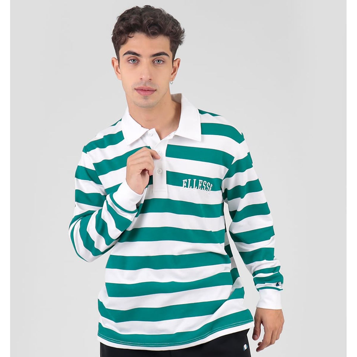 ELLESSE - POLERA HOMBRE ELLESSE BROOKS RAYAS/VERDE