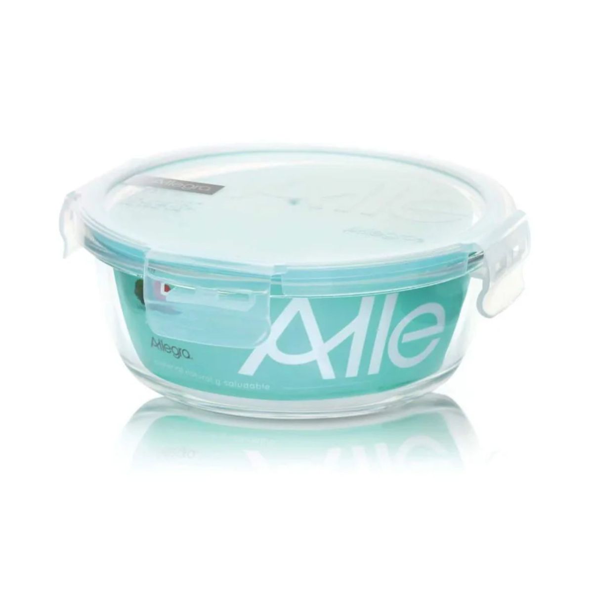 ALLEGRA - Set 3 Contenedores Hermético de Vidrio Redondo 370ml