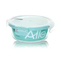 Set 3 Contenedores Hermético de Vidrio Redondo 370ml