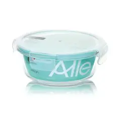 ALLEGRA - Set 3 Contenedores Hermético de Vidrio Redondo 370ml