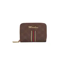 GENERICO - Tarjetero para mujer elegante marrón