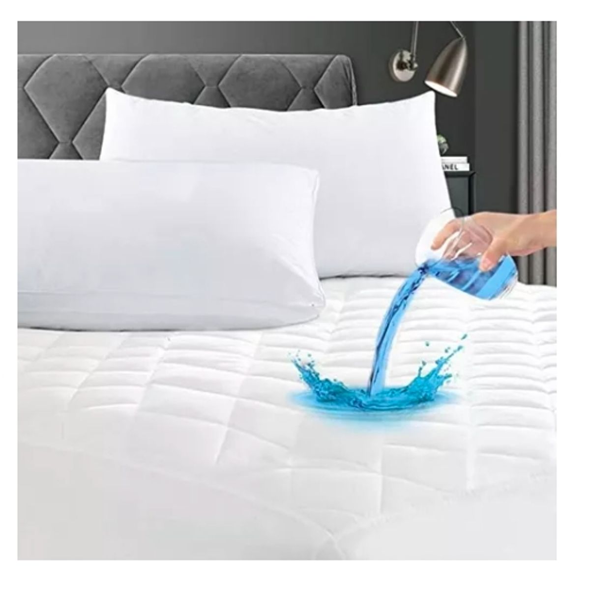 GENERICO - Cubre Colchón 2 Plazas Impermeable Más Fundas Para Almohadas