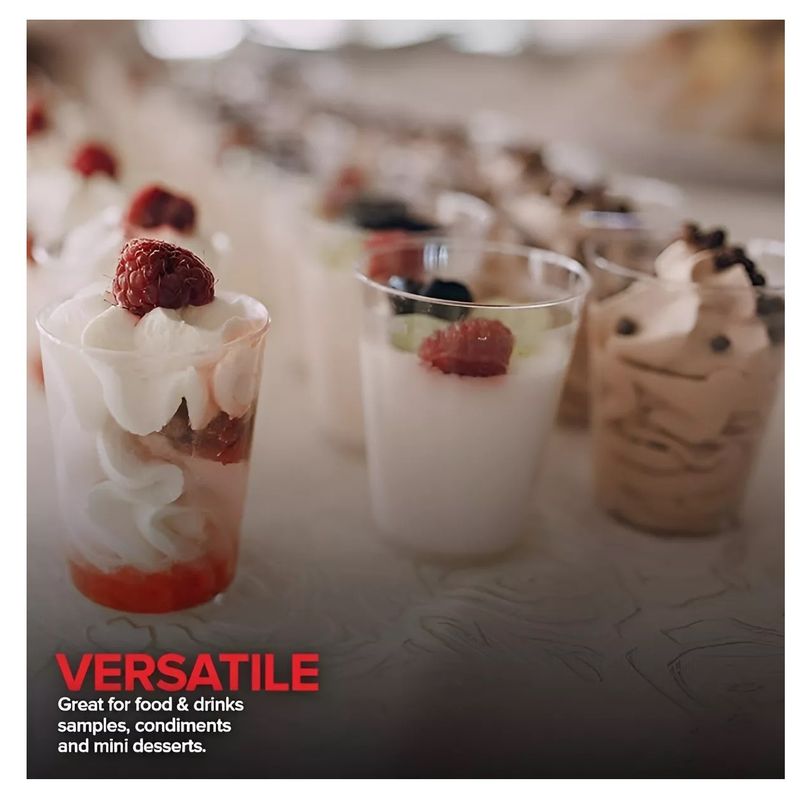Pasteleria - Pack X100 Vasos Shot Pocillos Para Postres Vasos Plasticos 40ml
