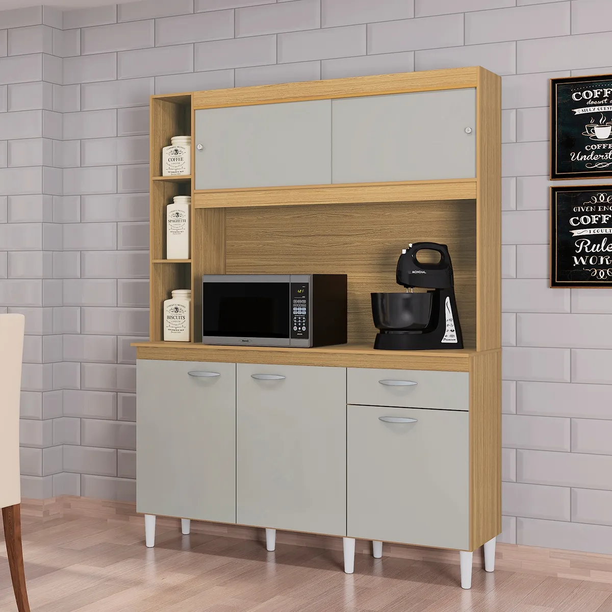 TAHUARI - Mueble de cocina Duna 140 Damasco off white