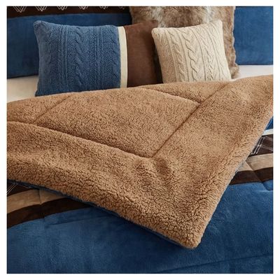 Imagen 2 del producto Cobertor Chiporro Invierno 2 Plazas - Azul Café 1509