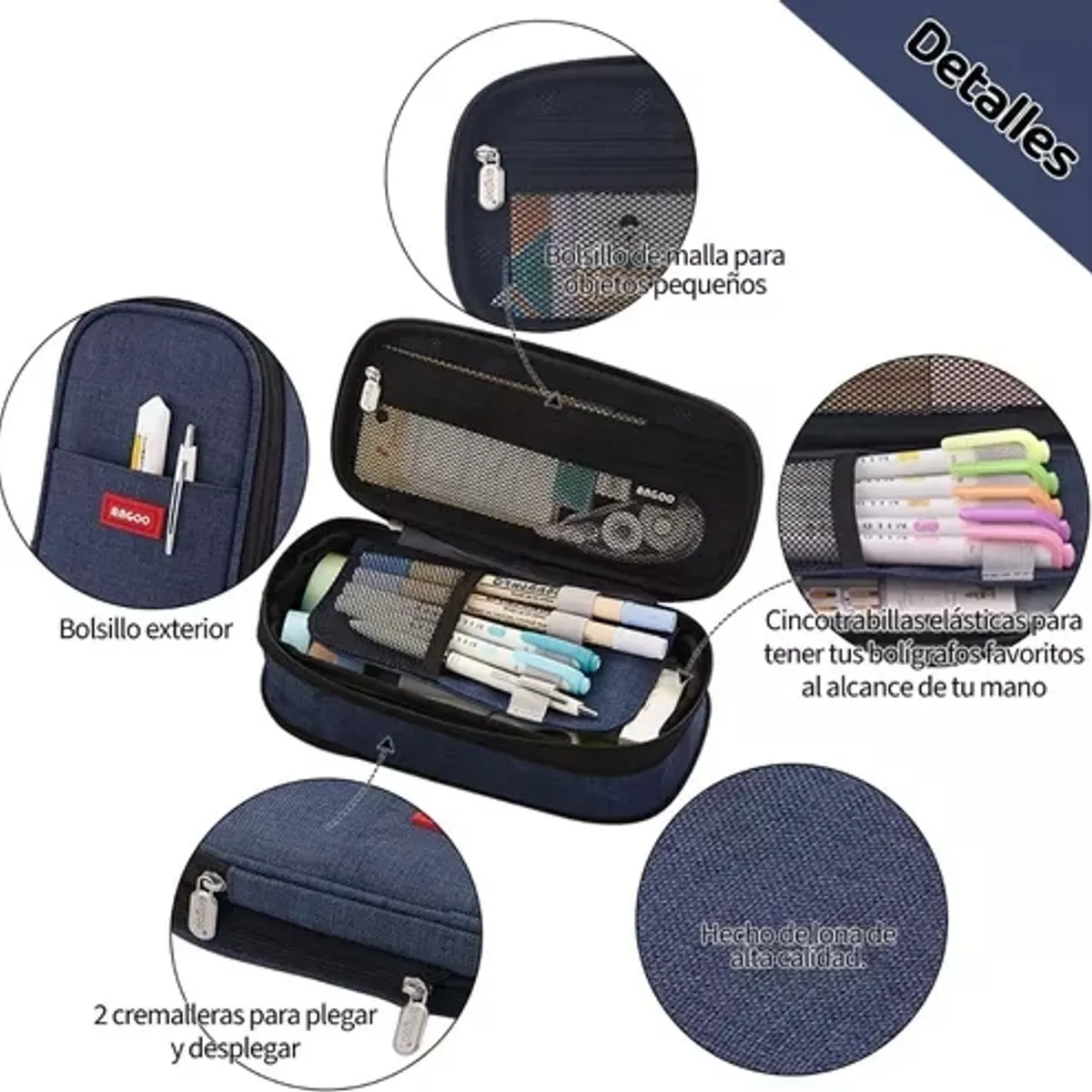 GENERICO - Estuche De Lápices De Gran Capacidad Para Oficina Y Escuela