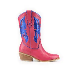 VANESSA GIL - BOTA MUJER DE CUERO AGUILA FUCSIA