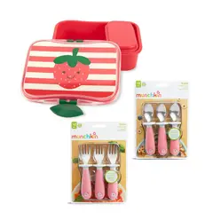 SKIP HOP - Tupper de Alimento Zoo + 3 cucharas + 3 tenedores