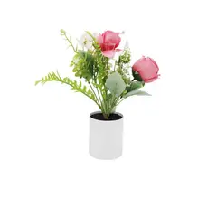 GENERICO - Flores artificiales con maceta de 33cm