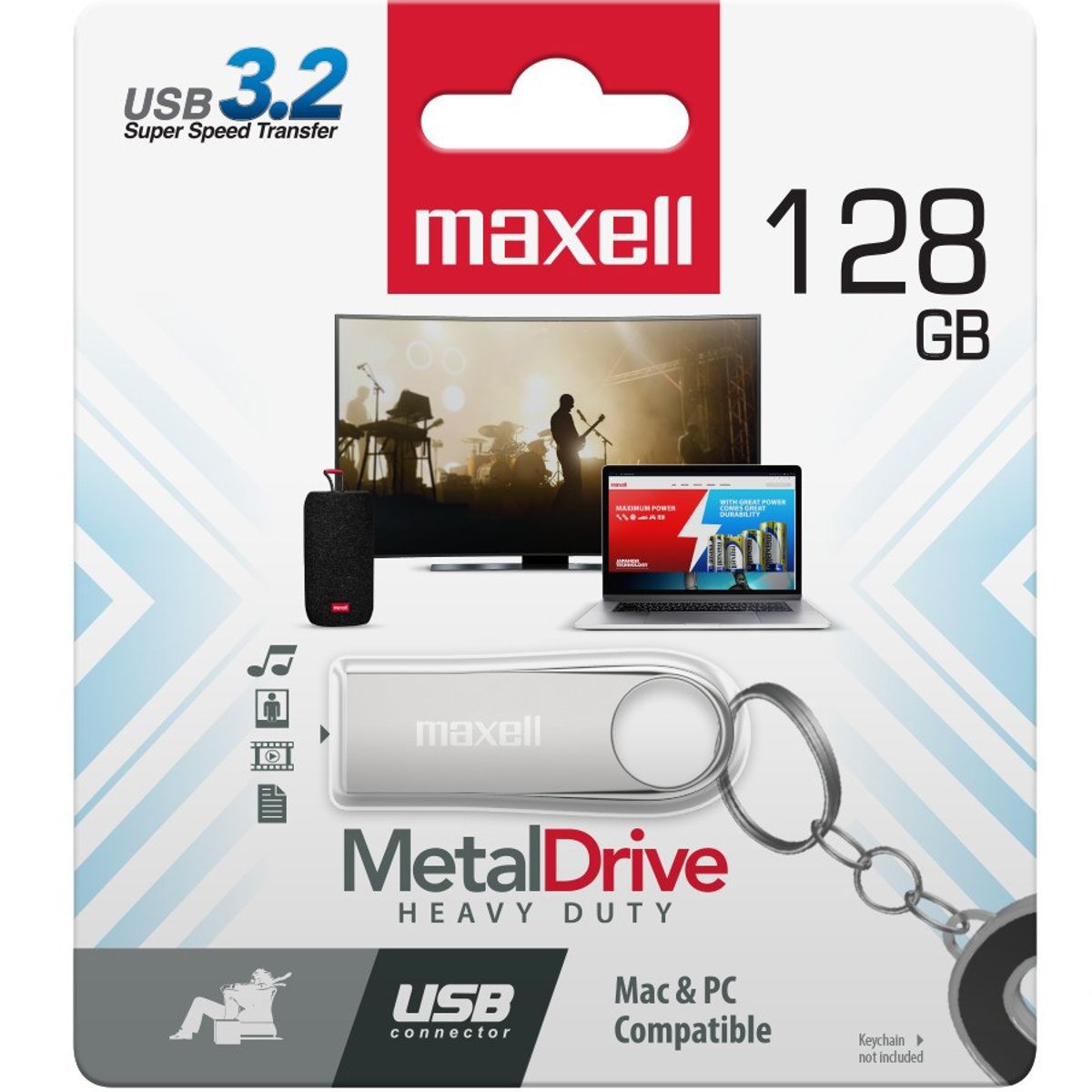 MAXELL - Pendrive Maxell Metal 128gb 3.2