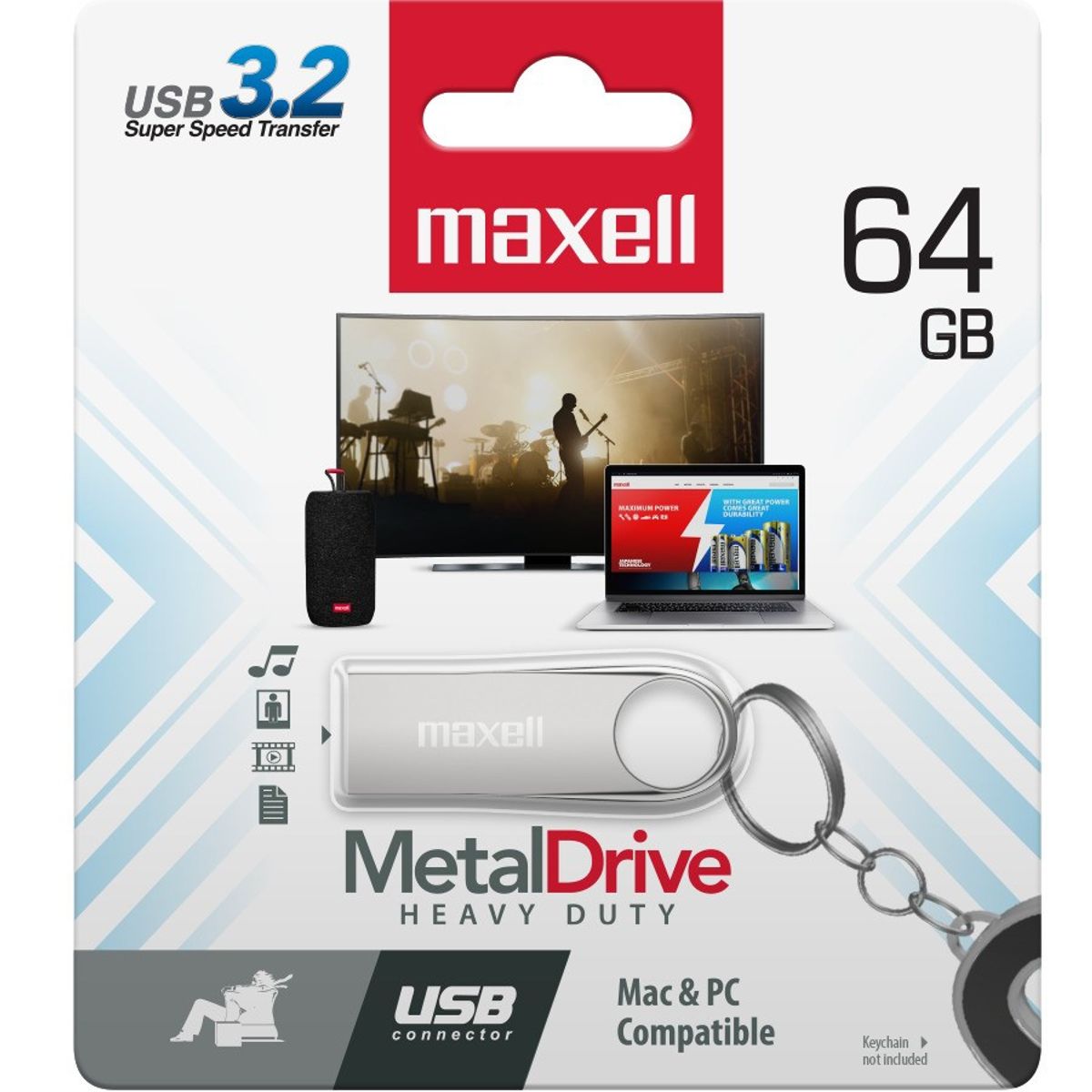 MAXELL - Pendrive Maxell Metal 64gb 3.2