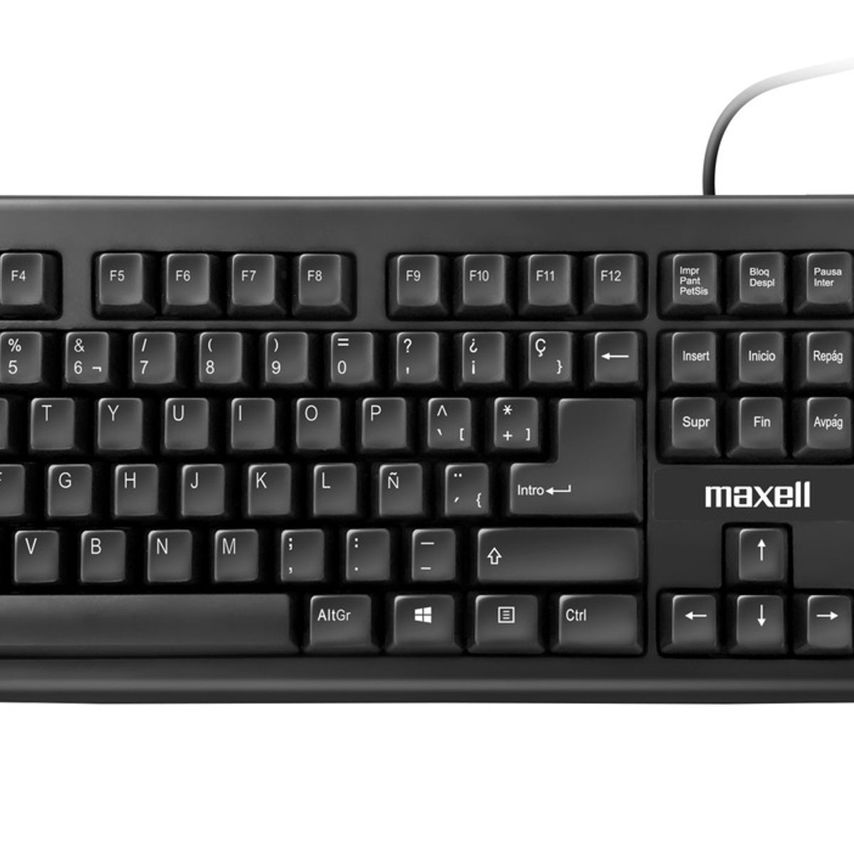 MAXELL - Teclado Básico Maxell KB-90 Conector Usb Negro