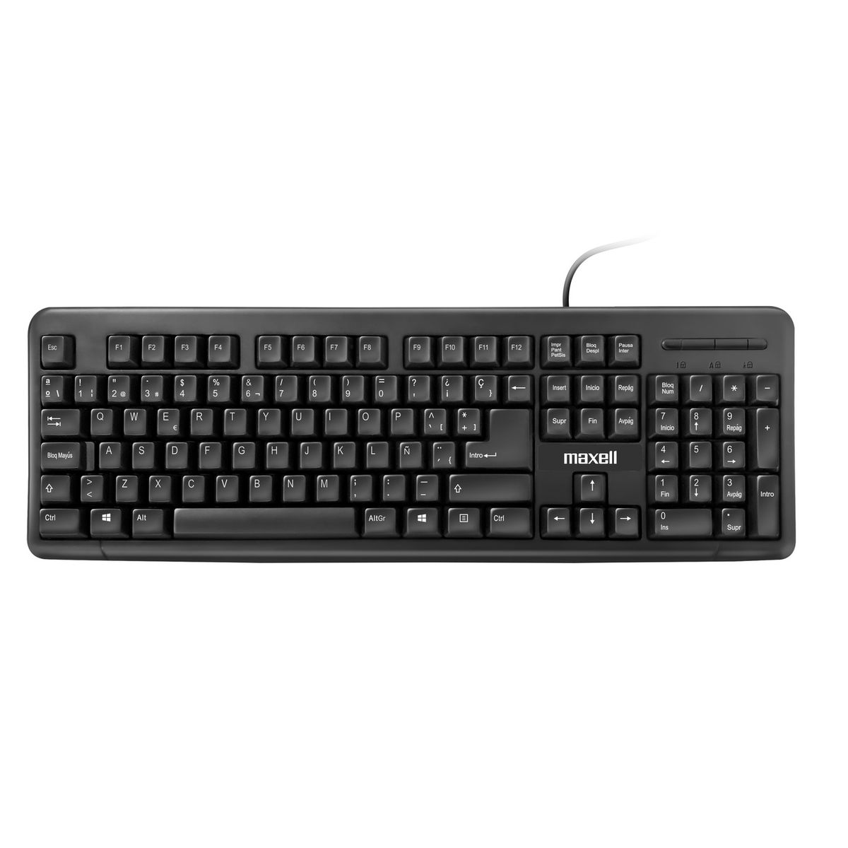 MAXELL - Teclado Básico Maxell KB-90 Conector Usb Negro