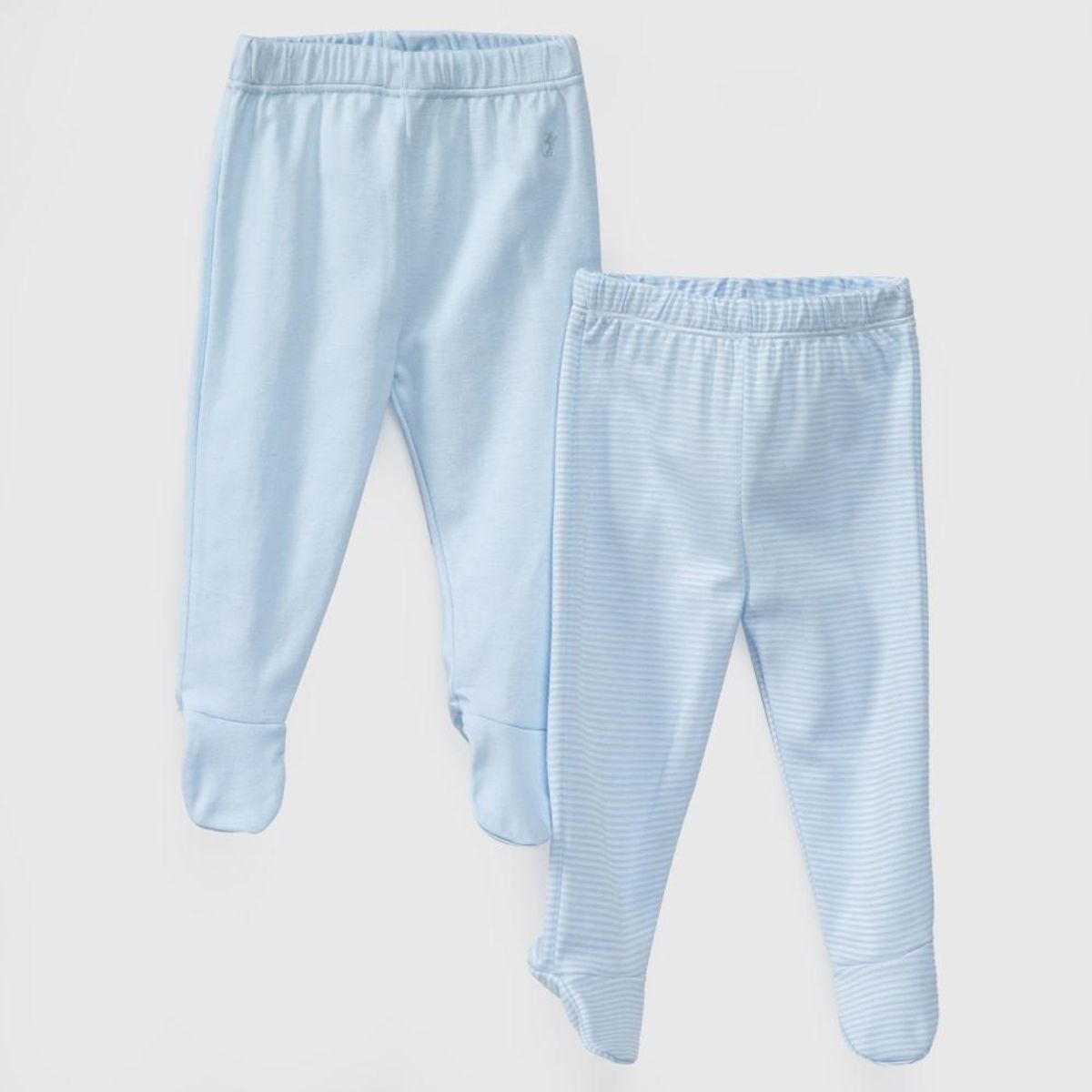 COYOTE KIDS - Pack pantalones celestes rayas celestes algodón peruano - Celeste