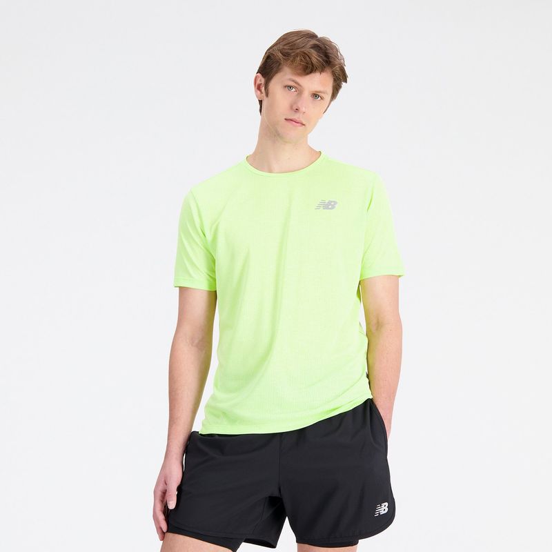 NEW BALANCE - Polera Running Hombre New Balance Impact Run Amarilla