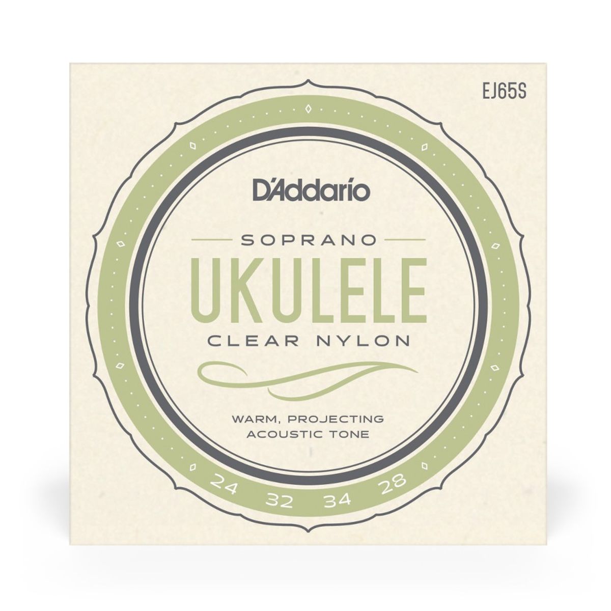 DADDARIO - Set de cuerdas Ukelele Soprano Clear EJ65S Daddario