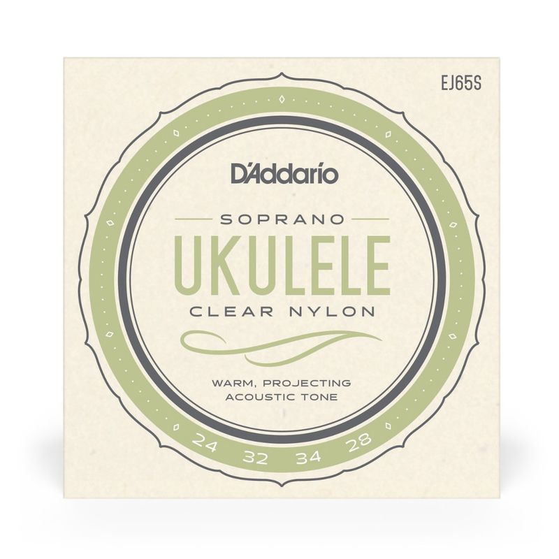 DADDARIO - Set de cuerdas Ukelele Soprano Clear EJ65S Daddario