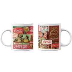 SM - Tazones tazas blancas Coca-Cola Vintage
