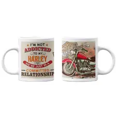 SM - Tazones tazas blancas Harley Davidson Vintage - Blanco
