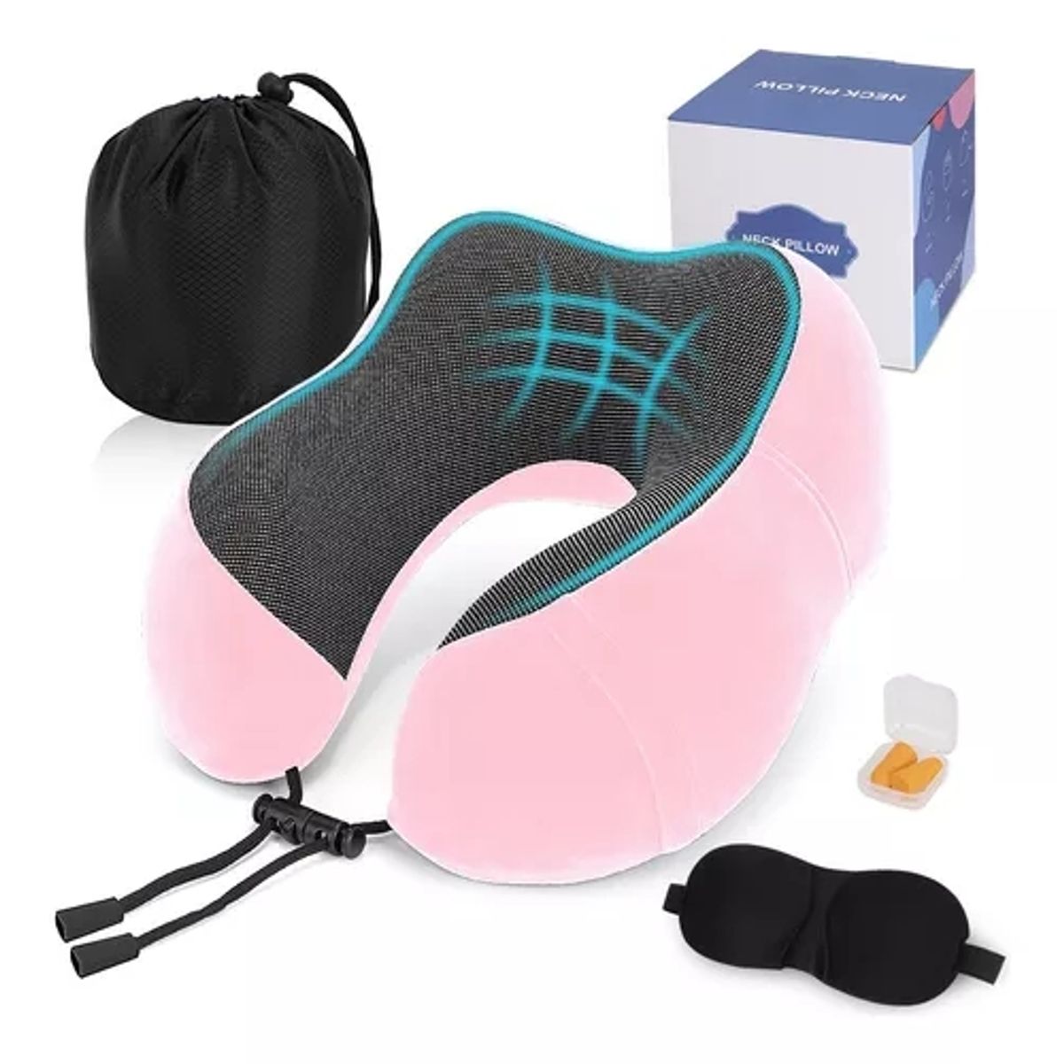 GENERICO - Almohada De Cuello Para Viaje Trabajo Cojín Soporte Cómodo