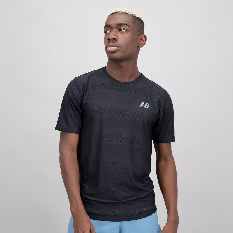 NEW BALANCE - Polera Running Hombre New Balance Q Speed Jacquard Negra