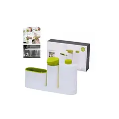 GENERICO - Dispensador Jabón Líquido Porta Esponja Lavalozas Cocina Lavaplatos