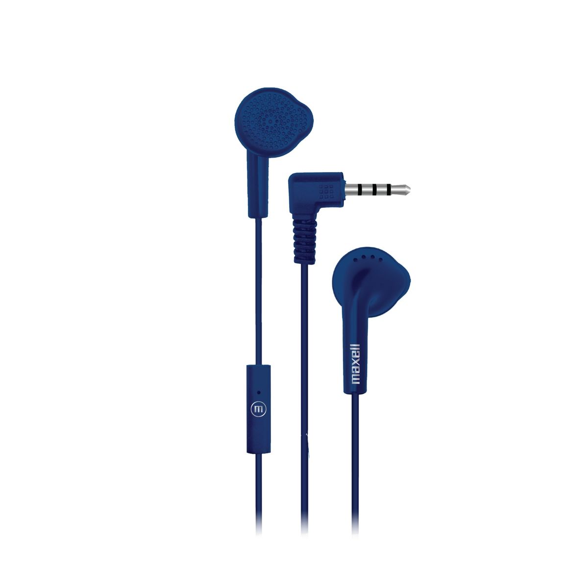 MAXELL - Audífonos Eb-mic Estéreo De Botón Con Mic Azul - Maxell