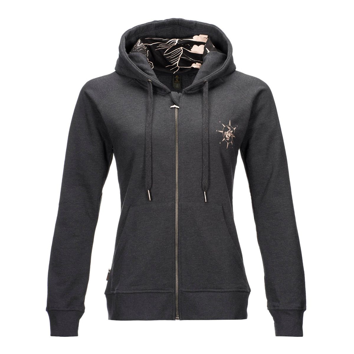 HAKA HONU - Poleron Mujer Ninja Negro Haka Honu