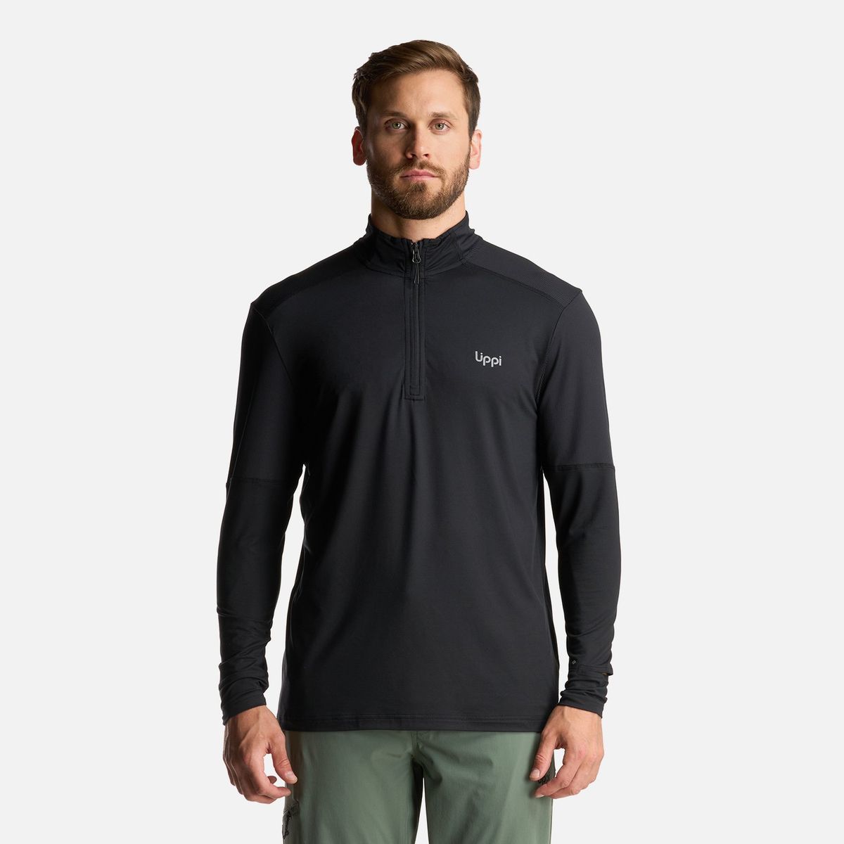 LIPPI - Poleron Hombre Puerto Trucco 14 Zip Negro Lippi