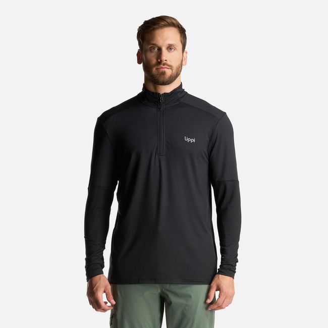 LIPPI - Poleron Hombre Puerto Trucco 14 Zip Negro Lippi