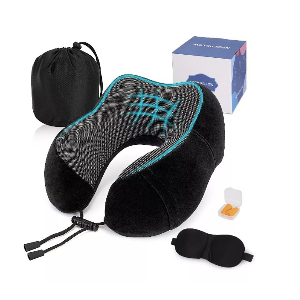 GENERICO - Almohada De Cuello Para Viaje Trabajo Cojín Soporte Cómodo