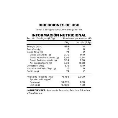 Imagen 2 del producto OMEGA 3 120 CAPSULAS BLANDAS -