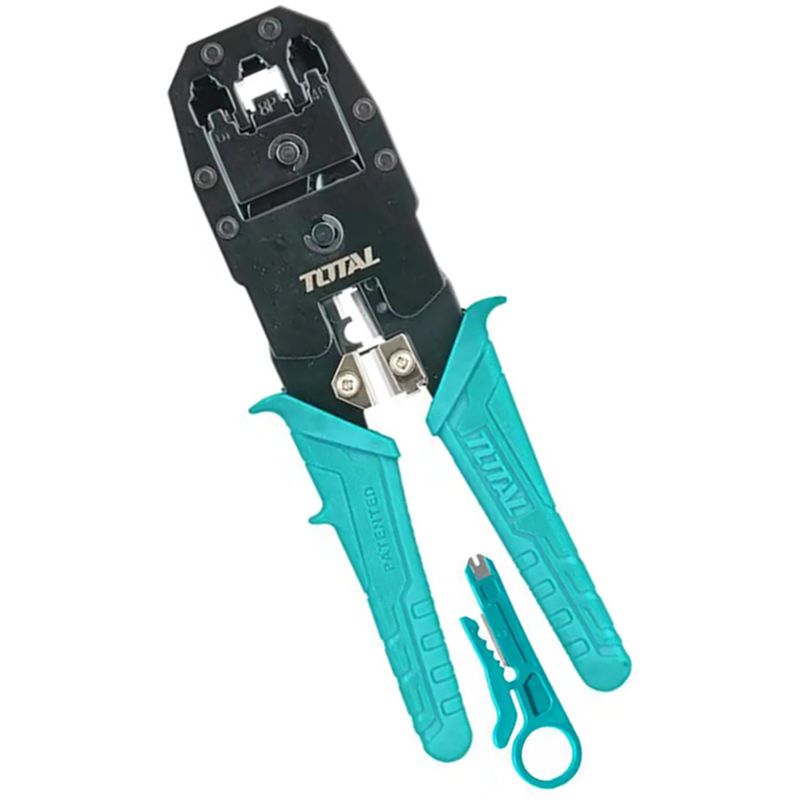 TOTAL TOOLS - Crimpeadora Alicate Prensa Apriete Terminal 4p 6p 8p Total