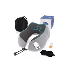 GENERICO - Almohada De Cuello Para Viaje Trabajo Cojín Soporte Cómodo Gris