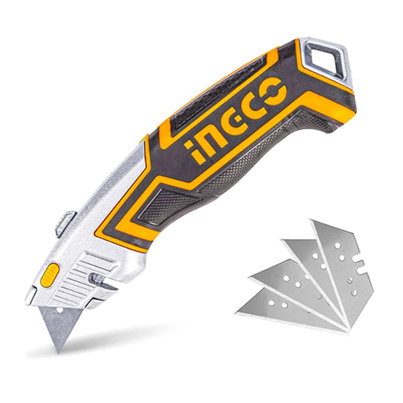 INGCO - Cuchillo Cartonero Retráctil Ingco Huk6118