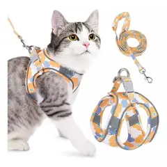 GENERICO - Pechera Arnés Y Correa Ultra Ligero Anti-escape Para Gato