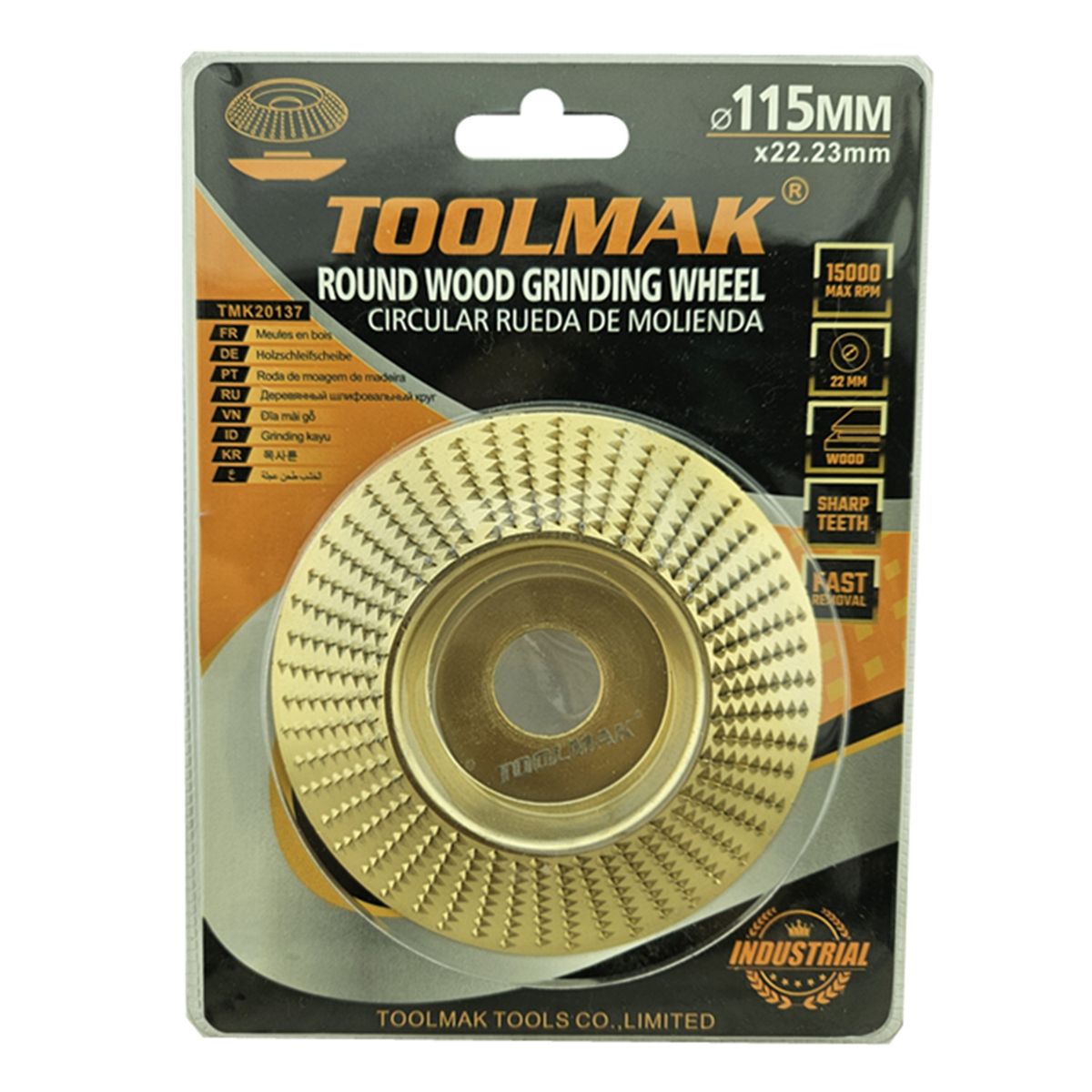 GENERICO - Disco Escofina Para Tallado Y Desbaste De Madera 115mm Tmk