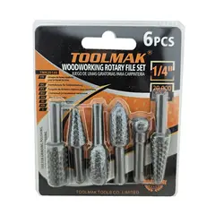GENERICO - Limas Rotativas Broca P Carpintería 6 Piezas Toolmak