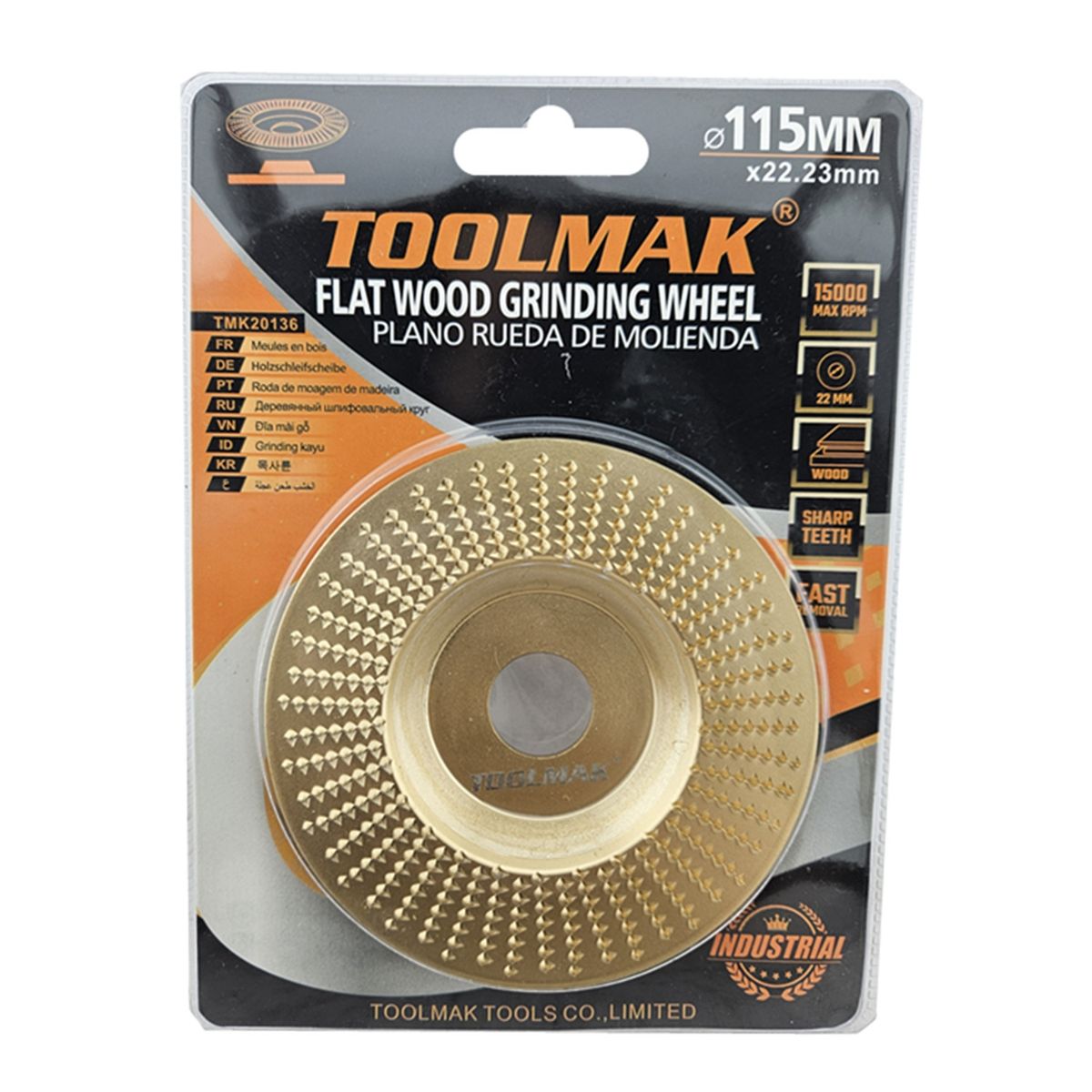 GENERICO - Disco Escofina P Tallado Y Desbaste De Madera 115mm Plano