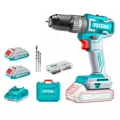 TOTAL TOOLS - Taladro Atornillador 20v 2bat+ Cargador Total Tdli20508.