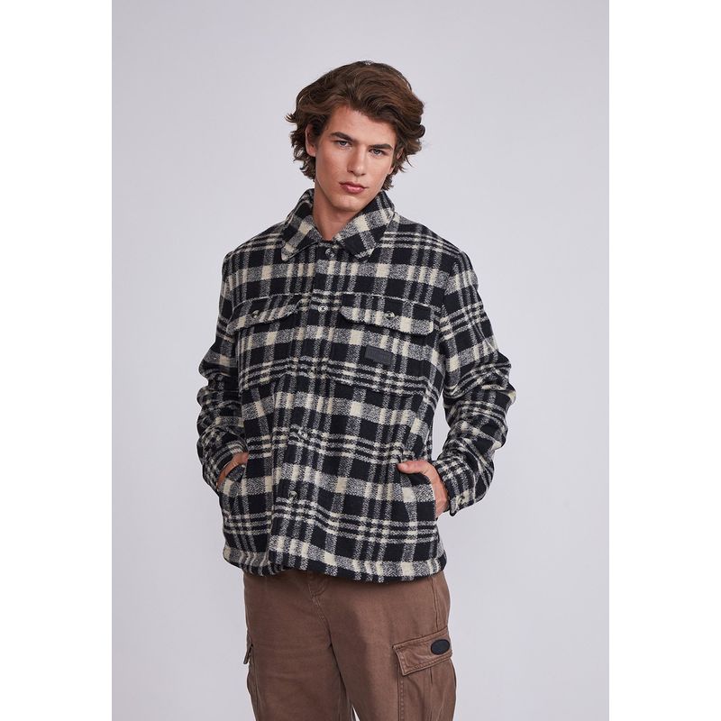 SIOUX - Chaqueta Hombre Negro Con Interior Corderito Sioux