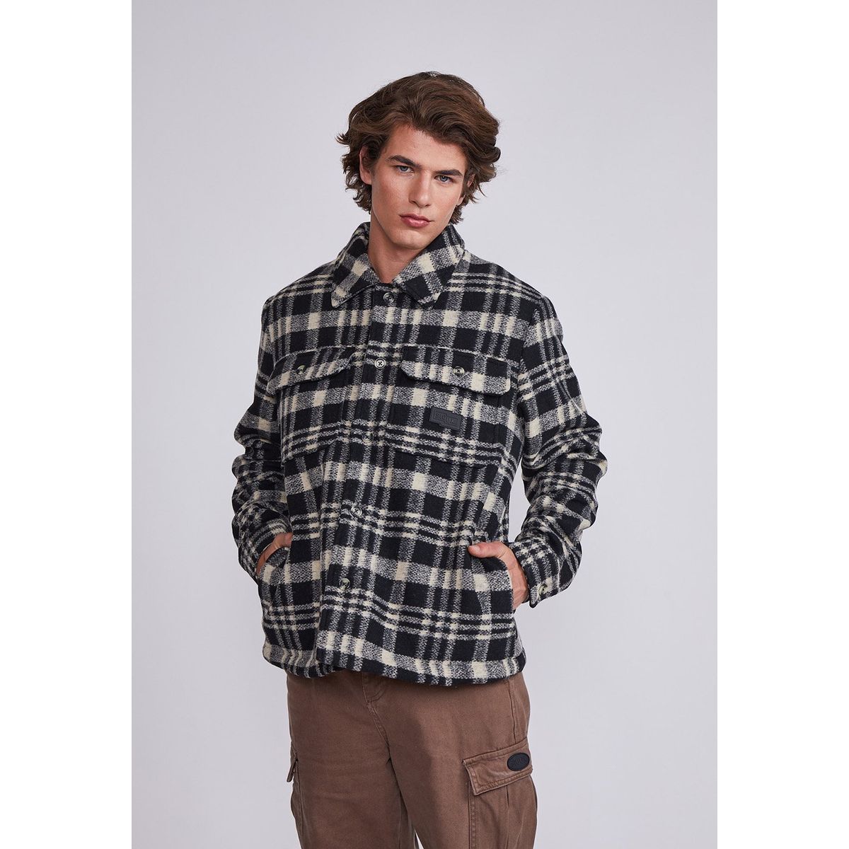 SIOUX - Chaqueta Hombre Negro Con Interior Corderito Sioux