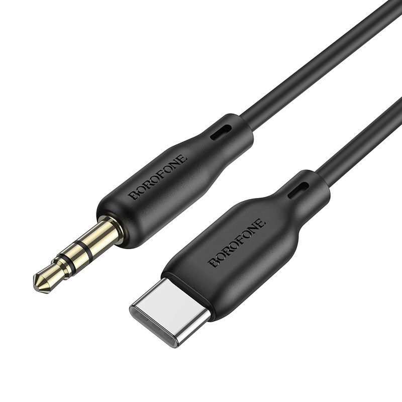 GENERICO - Cable Borofone BL18 - JACK 3,5 MM A TIPO C - 1mt negro