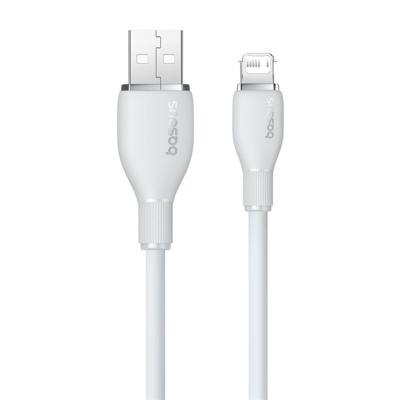 BASEUS - Cable de Carga Baseus USB a Lightning iPhone de 200 cm - Blanco