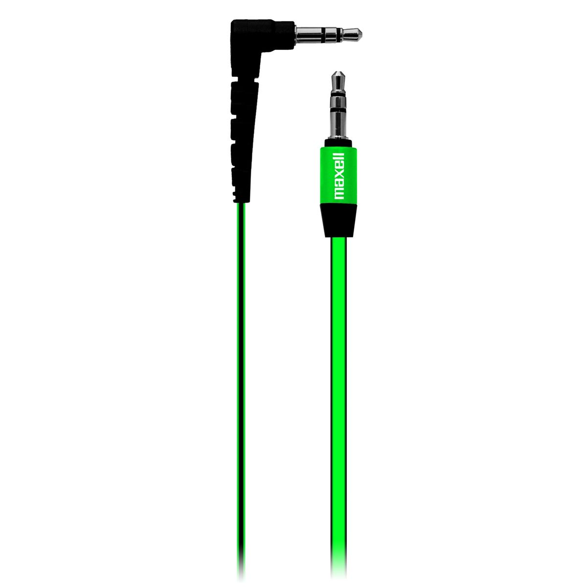 MAXELL - Cable Para Audio Plano Con Conectores De 35mm A 35mm Verde Maxell