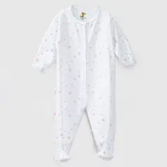 COYOTE KIDS - Enterito blanco estrellas algodón peruano - Blanco