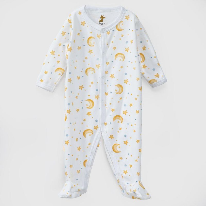 COYOTE KIDS - Enterito blanco lunas algodón peruano - Blanco